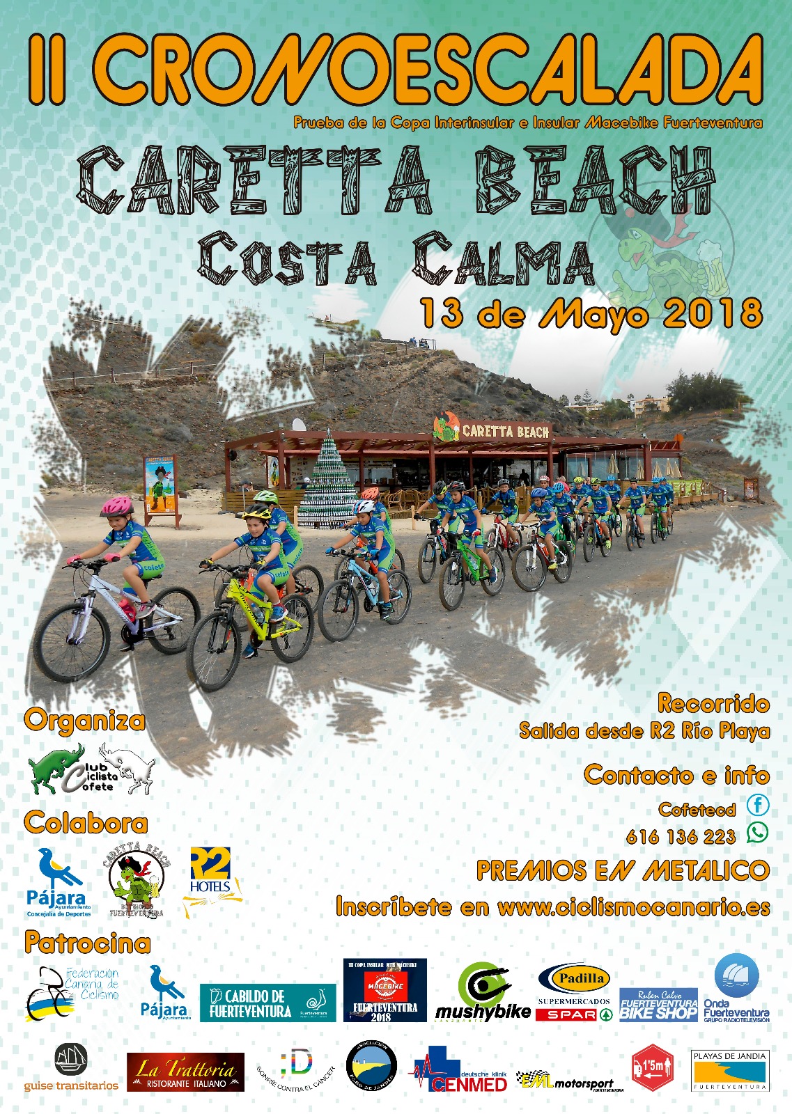 Más de cien ciclistas participan este domingo, 13 de mayo, en la II Cronoescalada Caretta Beach Costa Calma