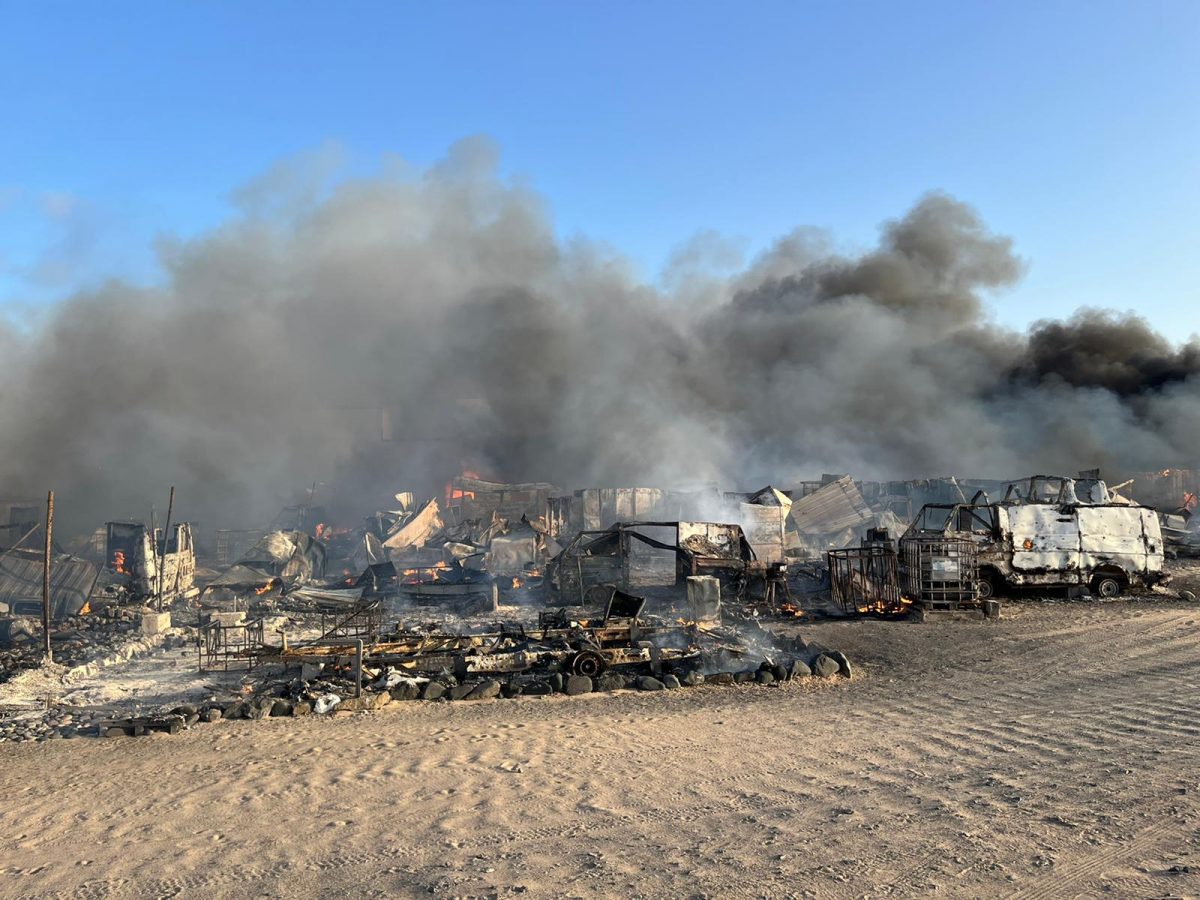 El Ayuntamiento de Pájara agradece la labor de los cuerpos de seguridad y emergencias en el incendio de la zona de autocaravanas de Punta de Jandía