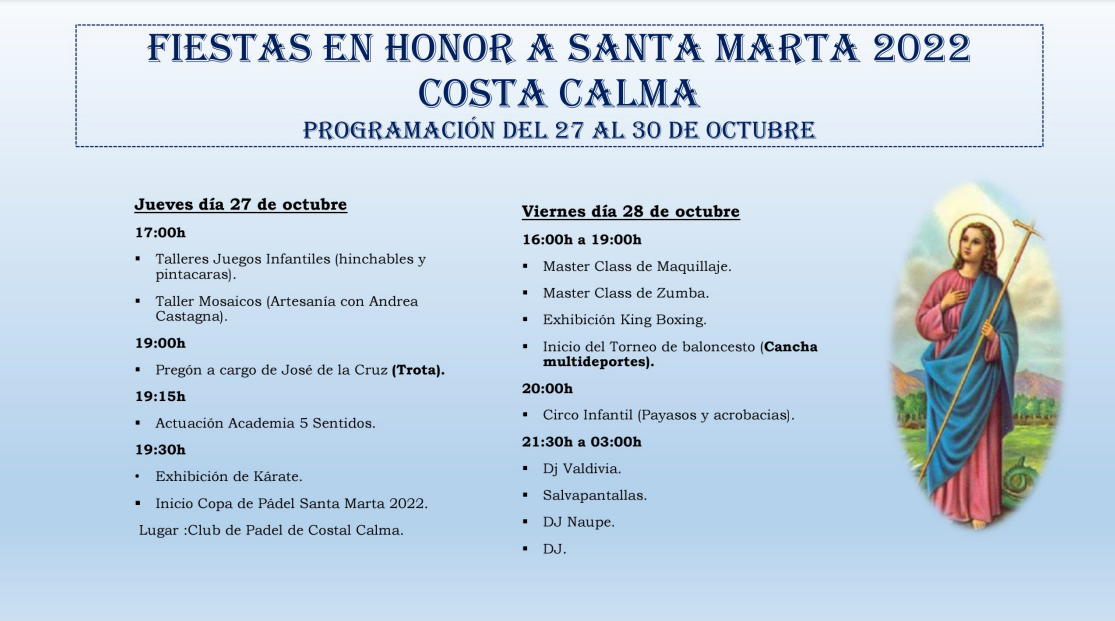 Costa Calma celebra las Fiestas en honor a Santa Marta 2022