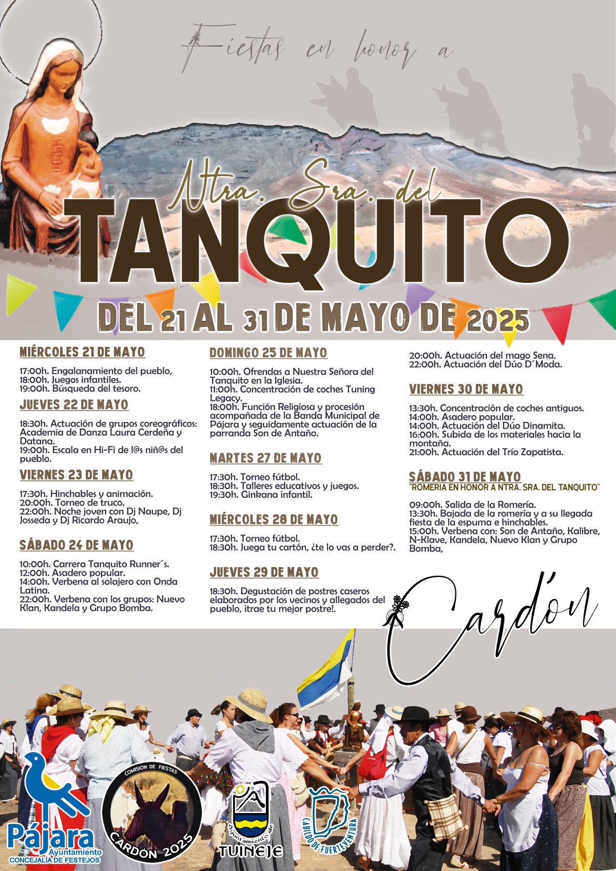 El Ayuntamiento de Pájara da la bienvenida a las fiestas de Nuestra Señora del Tanquito en El Cardón 