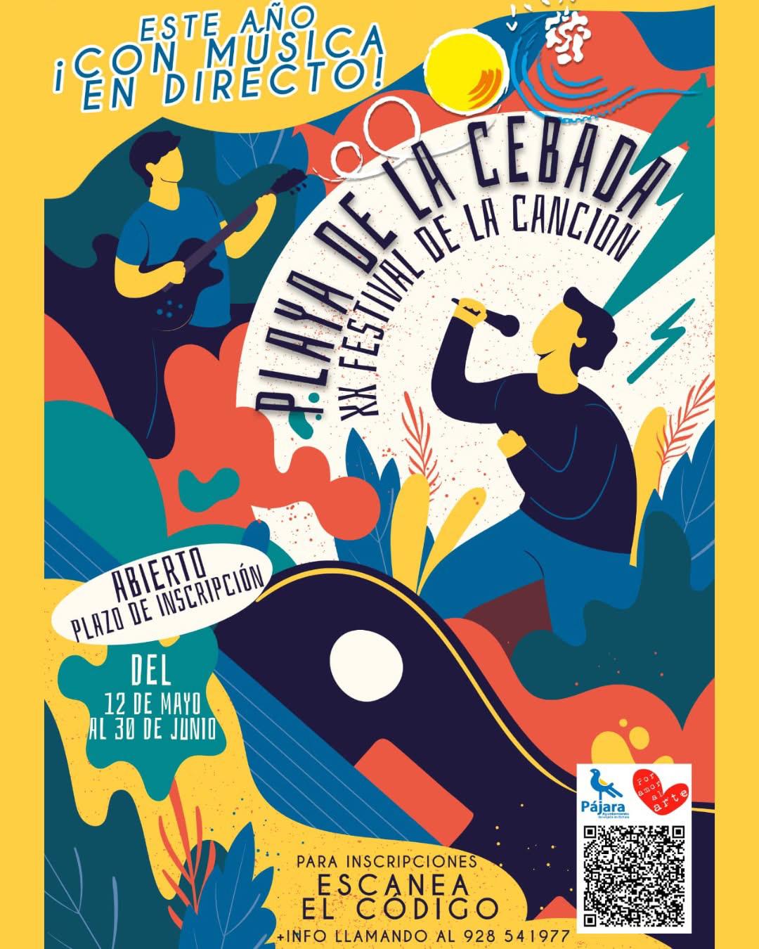 Abiertas las inscripciones para el XX Festival de la Canción Playa de la Cebada 