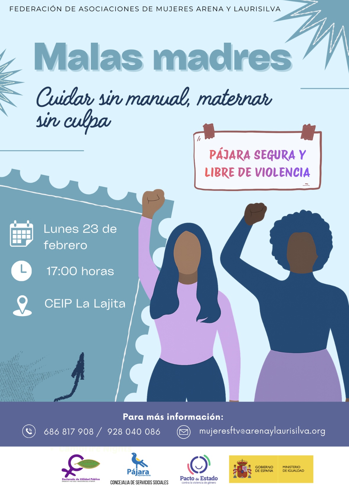 El Ayuntamiento de Pájara organiza el taller ‘Malas madres’ para conmemorar el Día Internacional de la Mujer 