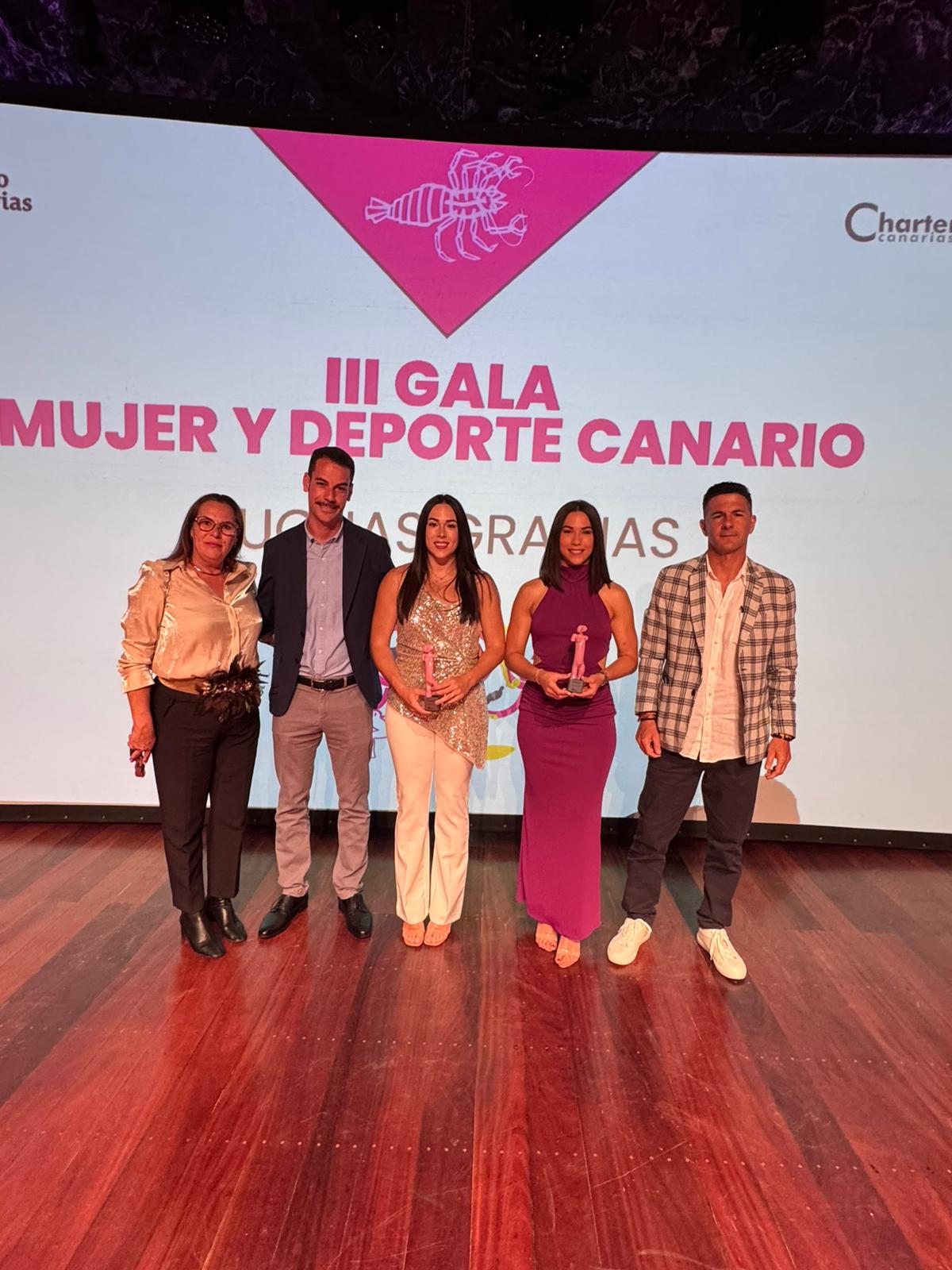 Las hermanas Brenda e Ingrid Roger Soler, galardonadas en la III Gala Mujer y Deporte Canario